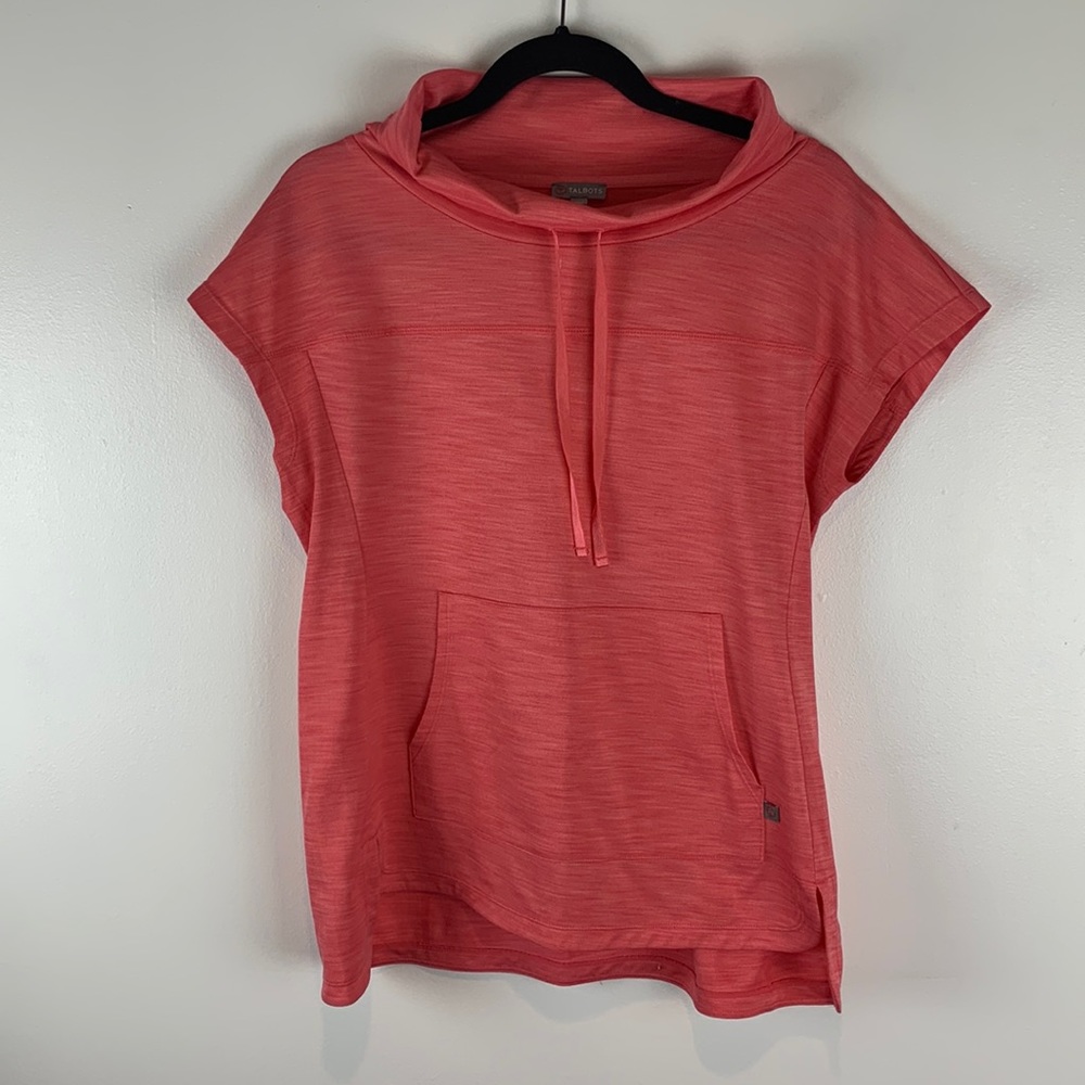 Talbots Cowl Neck Short Sleeve Top